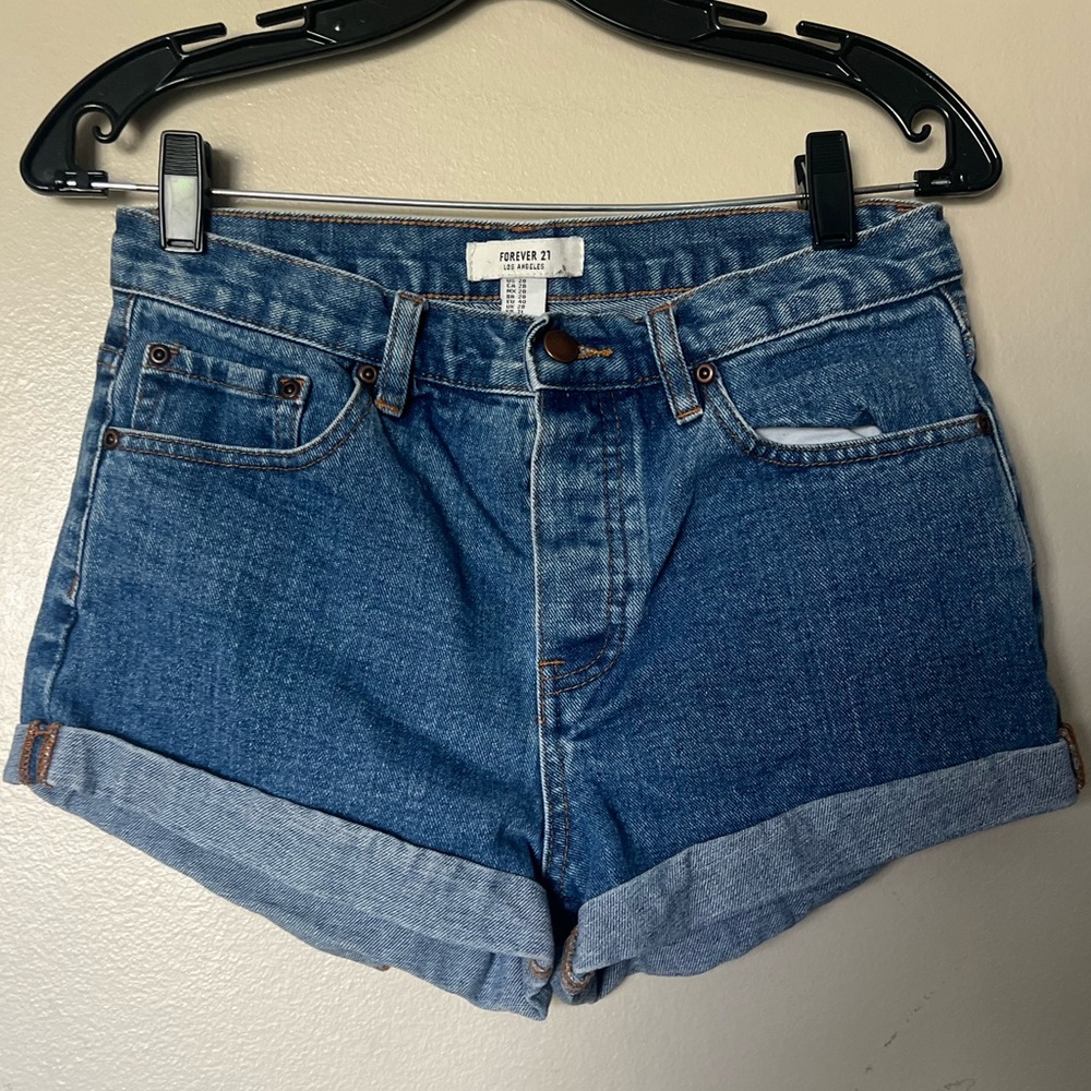 Forever 21 Classic Blue Jean Shorts